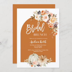 Invitation Chute Boho Arch citrouille brûlé orange bridal bru