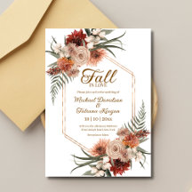 chute d'amour aquarelle fleurs automne mariage