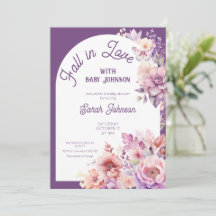 Chute d'amour automne baby shower fleuri bébé