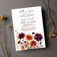 Chute d'amour burgundy orange dahlias nuptiale