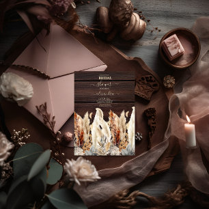 Invitation Chute d'aquarelle Pampas Grass Bride