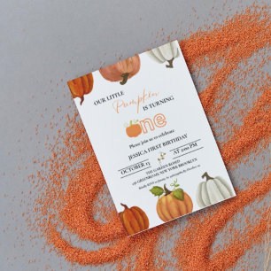 Invitation Chute de notre petit citrouille à un premier anniv