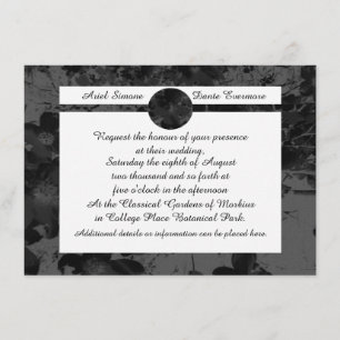 Invitation Chute de nuit gothique Floral Mariage Handfasting