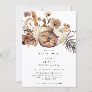 Invitation Chute des Citrouilles du renard boisé