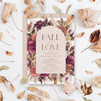Chute en amour Automne Wreath Arch Baby shower ros