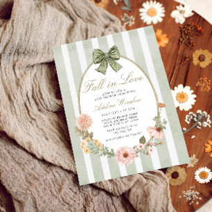 Invitation Chute en amour Chute Vintage Chute Florale Sage Ba
