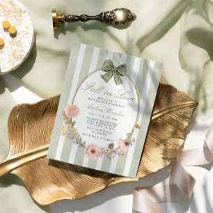 Invitation Chute en amour Chute Vintage Chute Florale Sage Ba