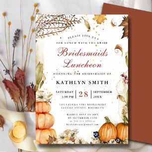 Invitation Chute En Amour Citrouille Automne Bridesmaids Déje