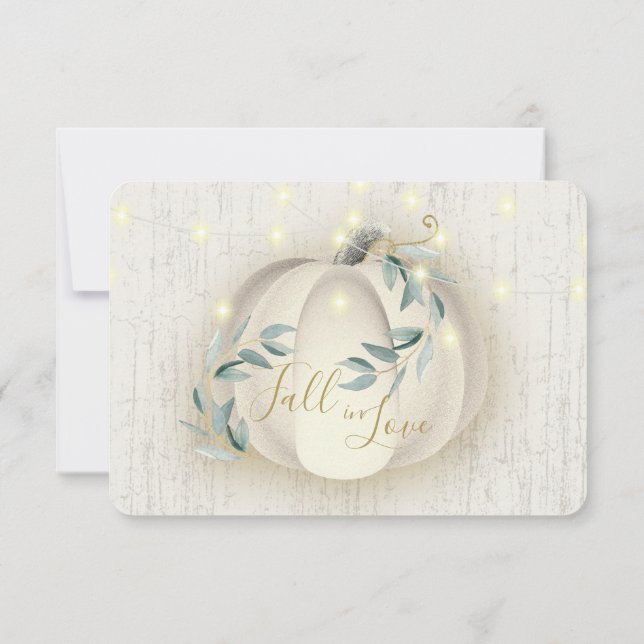 Invitation Chute en Amour Citrouille et réponse Greener (Dos)