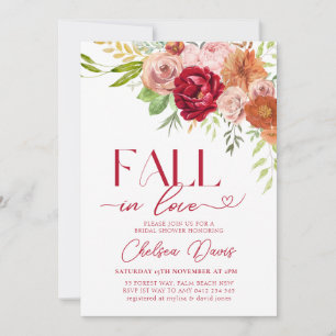 Invitation Chute en amour Fête des mariées de fleurs de Marsa