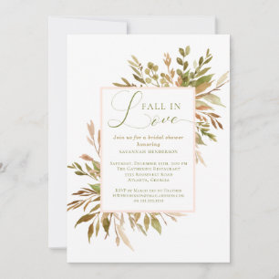 Invitation Chute en amour Fête des mariées de verdure botaniq