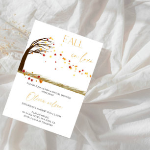 Invitation Chute en Amour Fête des mariées - Feuille et charm