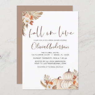 Invitation Chute en Amour Fête des mariées Pampas Grass Terra