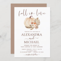 Chute en Amour Mariage Pampas Citrouille blanc her