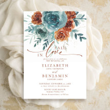 Chute en Amour Turquoise Terracotta Boho Mariage F