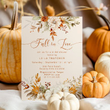 Chute en Love terre cuite automne nuptiale douche