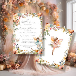Invitation Chute Floral Enchantée Fée Daisy Baby shower fille