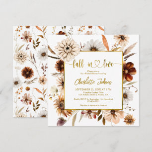 Invitation Chute Florale En Amour Terracotta Fête des mariées