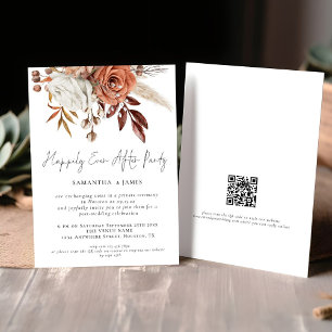 Invitation Chute Florals QR Heureusement Jamais après le Mari