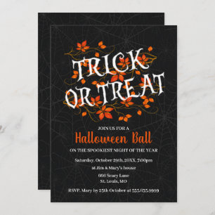 Invitation Chute Folift Trick Ou Treat Halloween Party