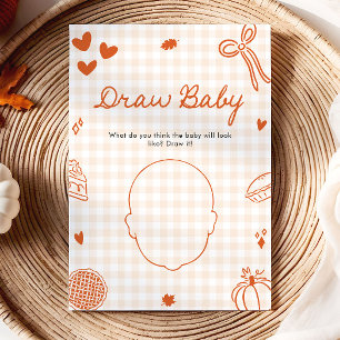 Invitation Chute Main tiré Baby shower italien Draw Baby Jeu
