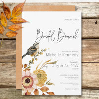 Chute moderne Floral & Bird Bridal Brunch