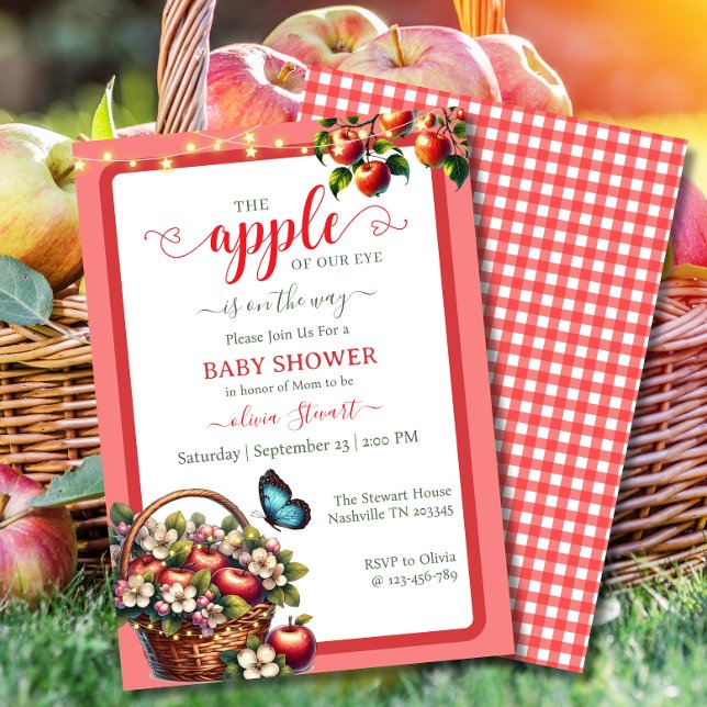 Invitation Chute moisson Pomme de mon baby shower oculaire (Créateur téléchargé)