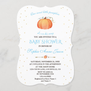 Invitation Chute Sweet Baby Petit Baby shower Citrouille