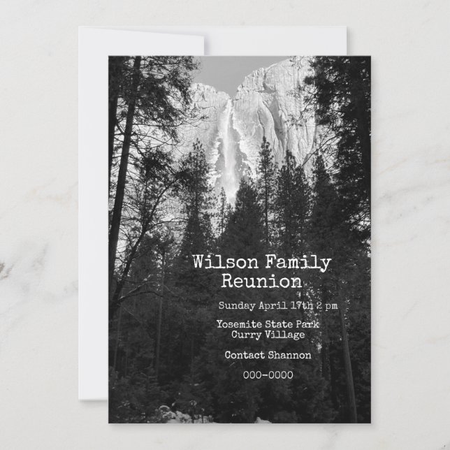 Invitation Chutes Yosemite (Devant)