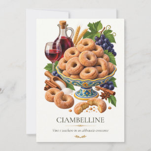 Invitation Ciambelline al Vino – Vintage Italian Dessert