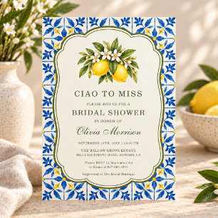 Invitation Ciao à Mademoiselle Lemon Carrelage Italien Baby S