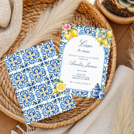 Invitation Ciao à Miss Italian lemon shower de mariage
