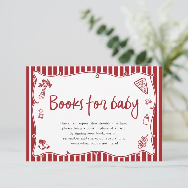 Invitation Ciao Baby Italian Baby Shower Books For Baby Game (Debout devant)