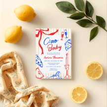 Ciao Baby Italien Bambino Baby shower à main tiré