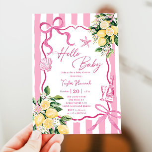 Invitation Ciao Baby Lemon Italien Amalfi Filles Baby Shower