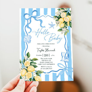 Invitation Ciao Baby Lemon Italien Amalfi Garçons Baby Shower