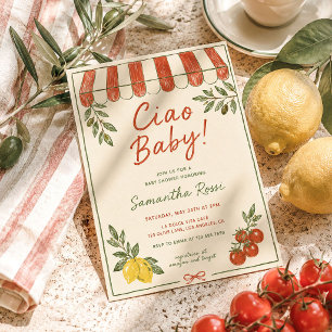 Invitation Ciao Baby Marché Italien Baby Shower