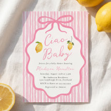 Ciao Baby Rose Fête de Naissance Italienne au Citr