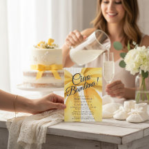 Ciao Bambina Aquarelle Jaune Baby Shower