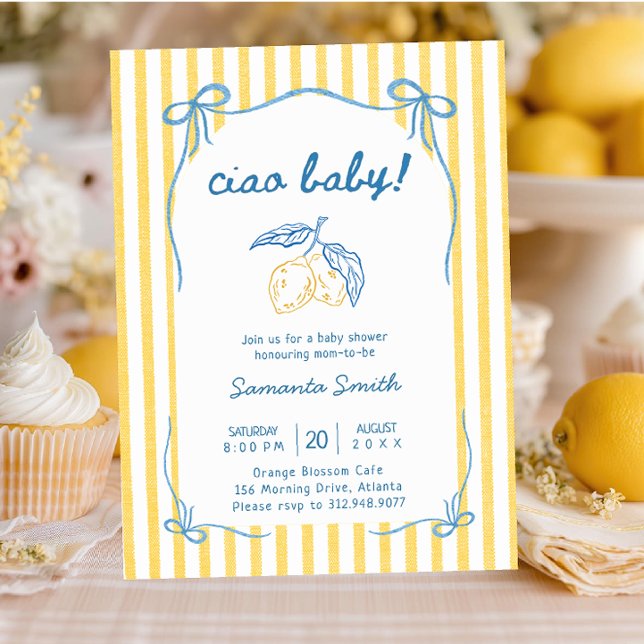 Invitation Ciao Bambino Baby Shower (Créateur téléchargé)