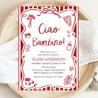 Ciao Bambino Baby shower de pizza italienne Whimsi