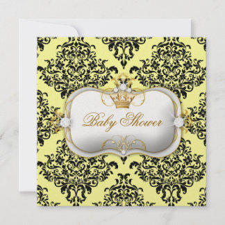 Invitation Ciao Bella et Lovey Dovey Damask Citron Ice