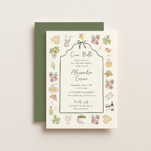 Invitation CIAO BELLA Fête de Mariage Italienne d'Été