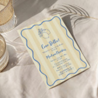 Ciao Bella Fête des mariées manuscrite jaune bleu