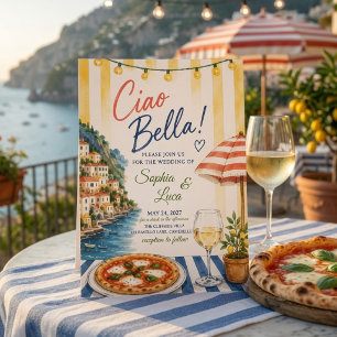 Invitation Ciao Bella Méditerranéen de la Côte Amalfitaine de