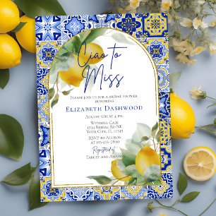 Invitation Ciao to Miss Italienne Carrelage Citron Fête des m