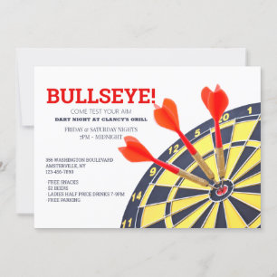Invitation Cible de flechettes