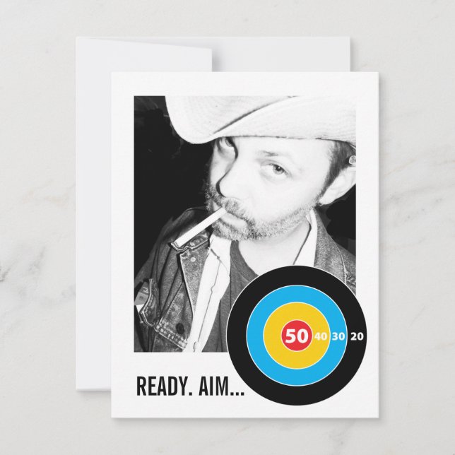 Invitation Cible d'invitation d'anniversaire d'oeil de (Devant)