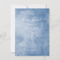Ciel Bleu Et Blanc Nuages Célestes Baby Shower