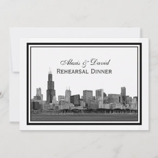 Invitation Ciel de Chicago Gravé Cadre #2 H Répétition